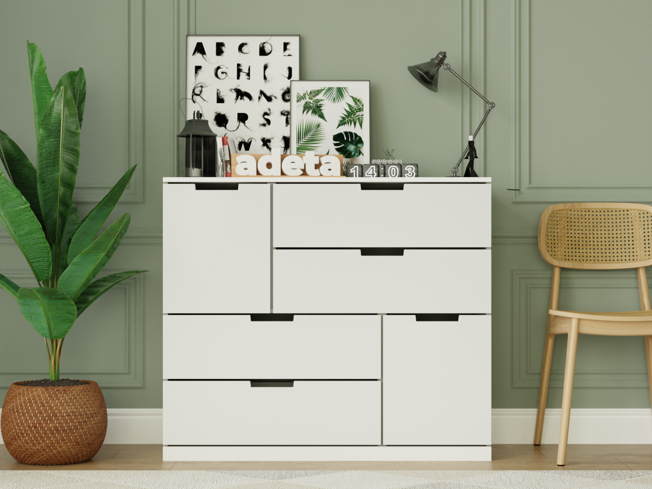 Комод Нордли 34 white ИКЕА (IKEA) изображение товара